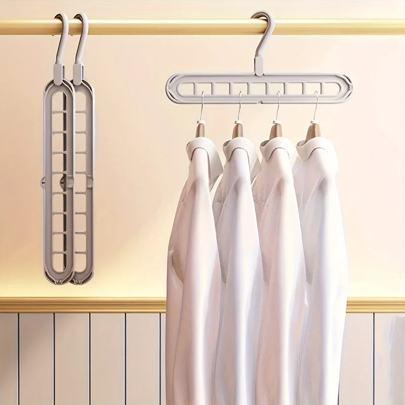JustTrend® - 3pcs 9 Hole Space Saving Foldable Hangers