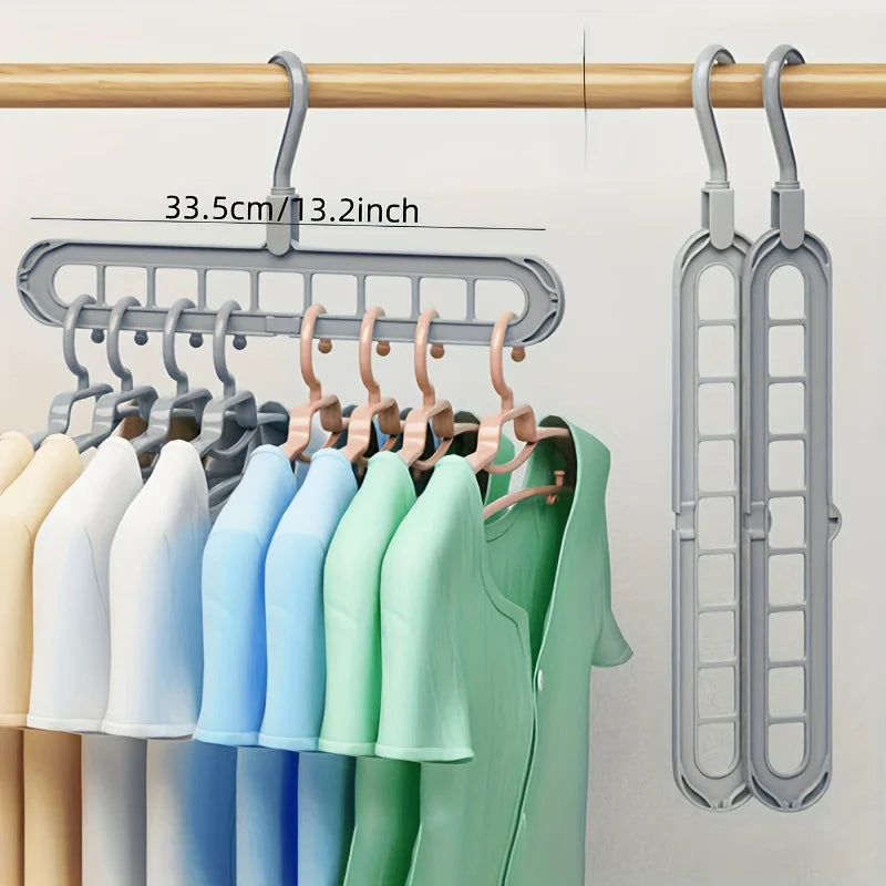 JustTrend® - 3pcs 9 Hole Space Saving Foldable Hangers