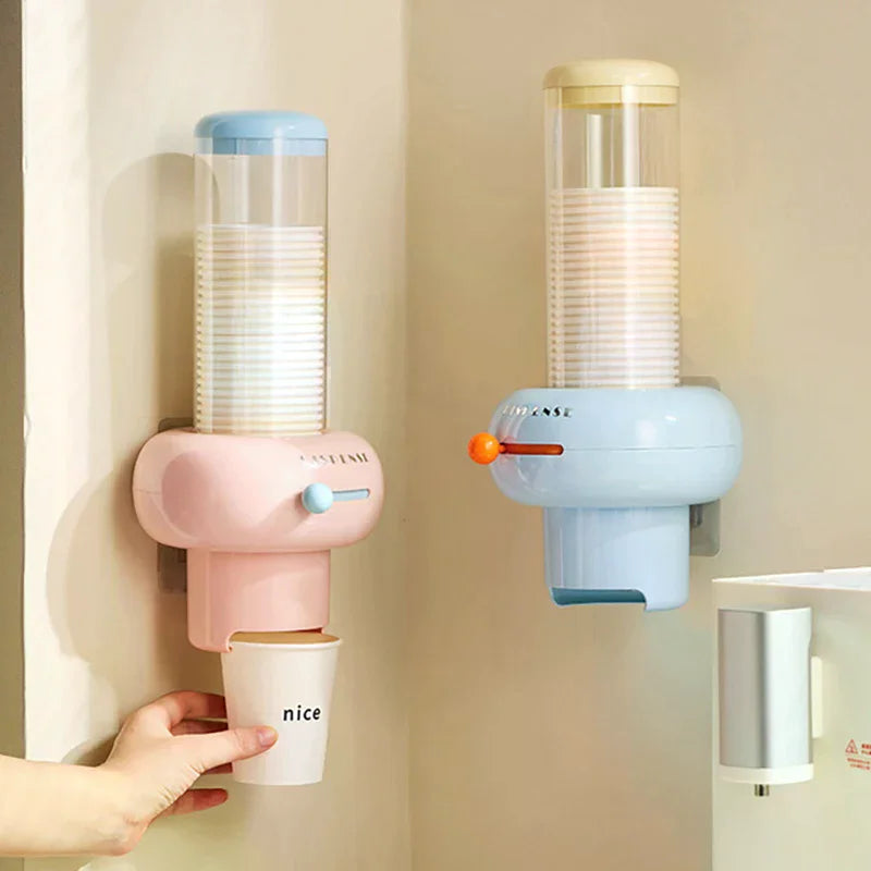 JustTrend® - Wall-Mounted Automatic Paper Cup Dispenser & Dustproof Holder
