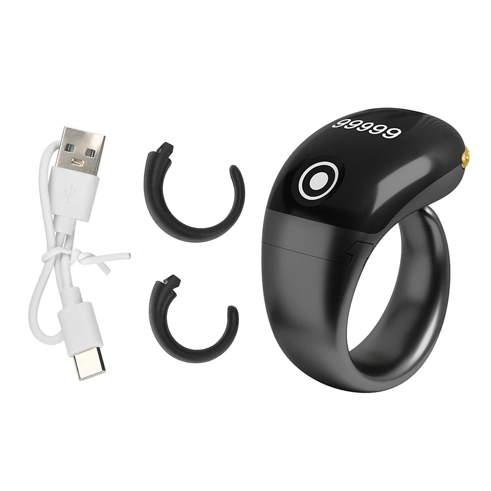 Smart Bluetooth Ring Counter Digital Finger Ring Tally Counter 9999 OLED Display Smart Tasbih Tasbeeh Ring for Dhikr Count