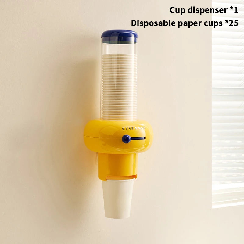 JustTrend® - Wall-Mounted Automatic Paper Cup Dispenser & Dustproof Holder