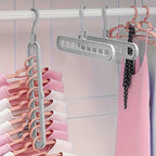 JustTrend® - 3pcs 9 Hole Space Saving Foldable Hangers