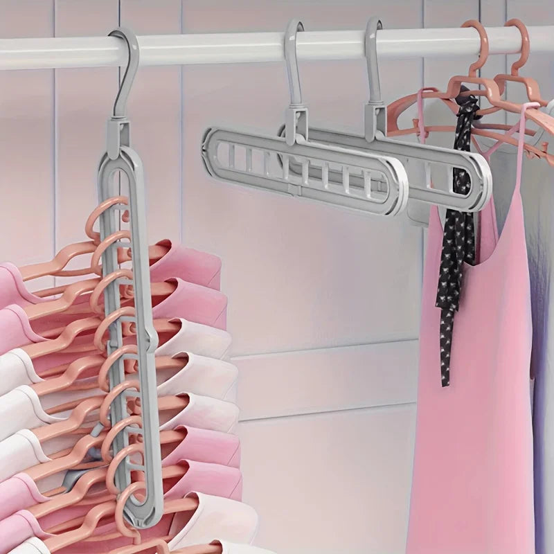 JustTrend® - 3pcs 9 Hole Space Saving Foldable Hangers