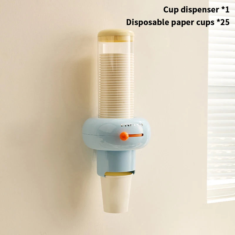 JustTrend® - Wall-Mounted Automatic Paper Cup Dispenser & Dustproof Holder